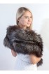 Silver fox fur stole